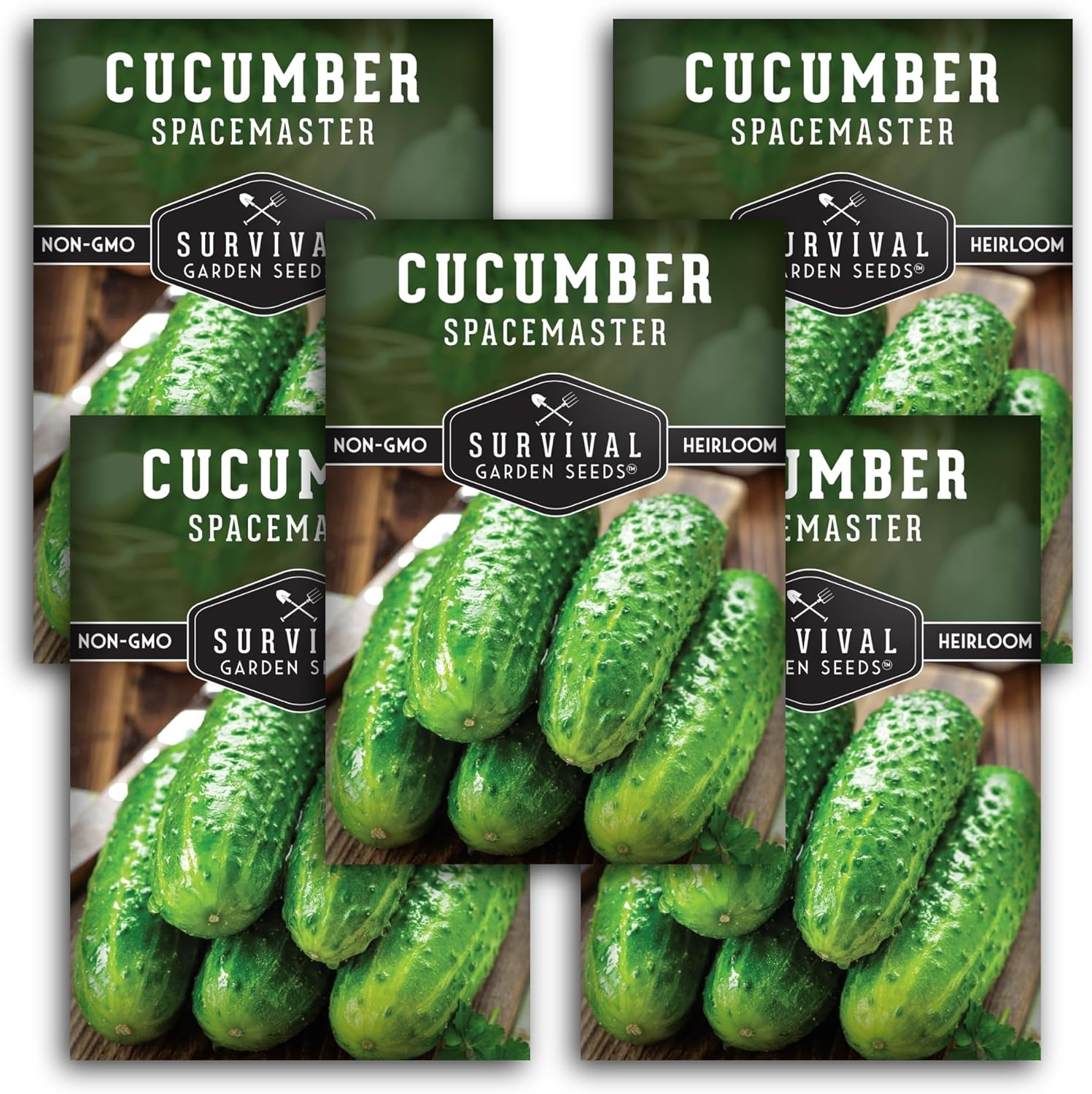 Spacemaster Cucumber Seeds for Planting | Compact Heirloom Non-GMO Variety for Small-Space Gardens – Survival Garden Seeds (1 Pack)(5)