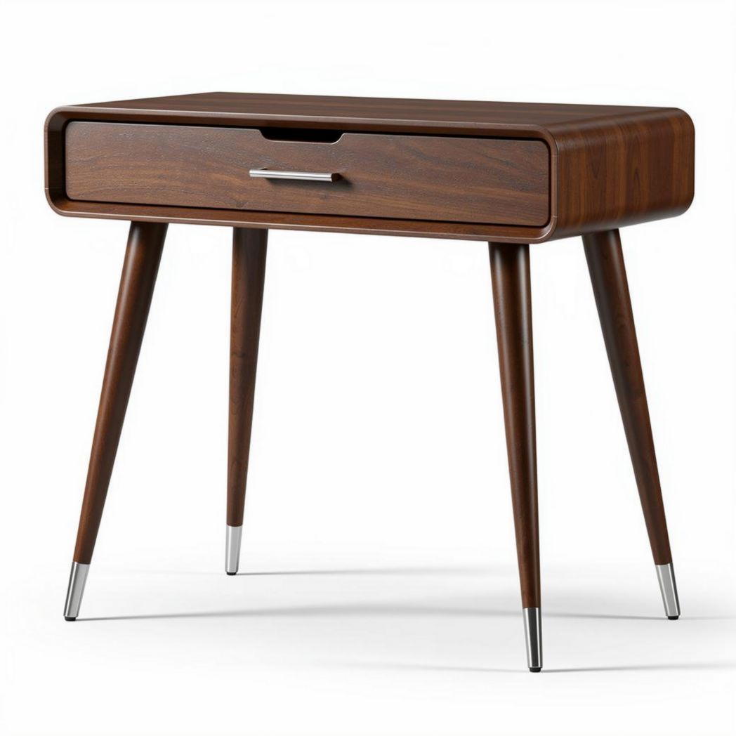 Wooden Side Table with Drawer for Living Room Use, Built from Solid Wood, Size 50 x 40 x 45cm