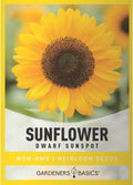 Gardeners Basics, Dwarf Sunflower Seeds for Planting Flowers - (Yellow Sunspot) is an Open-Pollinated, Non-GMO Sun Flower Variety- Dwarf Yellow Sunflower Seeds Great for Outdoor Flower Gardening