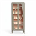 Glass Display Cabinet for Home Decoration – Metal Frame – 70 x 30 x 180cm
