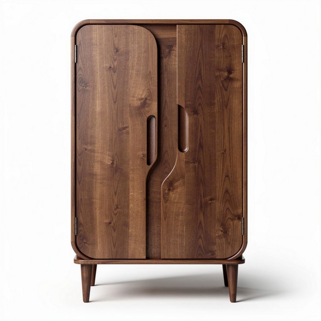 Solid Wood Storage Cabinet for Living Room Use – 80 x 50 x 120cm