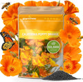 California Poppy Seeds for Planting, Orange Poppy Flower Seeds, Bulk 50,000+ Seeds (1.76 oz), Easy to Grow, California State Flower for Garden