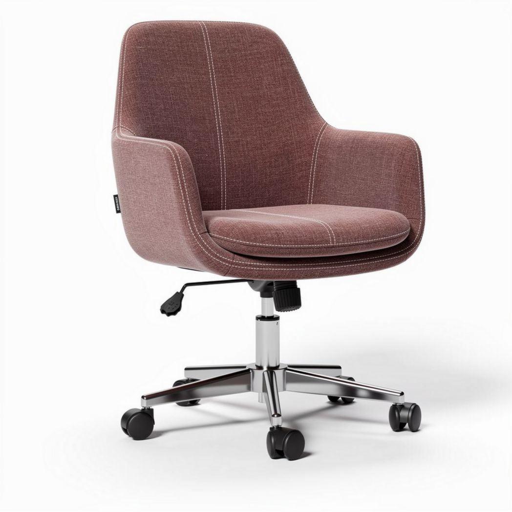 Fabric Office Chair with Swivel Functionality – Suitable for Workspaces – Made from Soft Fabric and Metal – 60 x 60 x 85cm