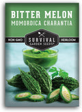 Bitter Melon Seeds for Planting – Bitter Gourd Karela Ampalaya, Non-GMO Heirloom Vegetable Seed Variety – Survival Garden Seeds (1 Pack)