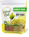 Variety Pack Sprouting Seeds. One Pound. Includes one Pack of Broccoli, Alfalfa, Radish  Mung Beans. for Sprouts and Microgreens. Non-GMO. Seeds for Jar or Trays. Each Pack is a Quarter Pound