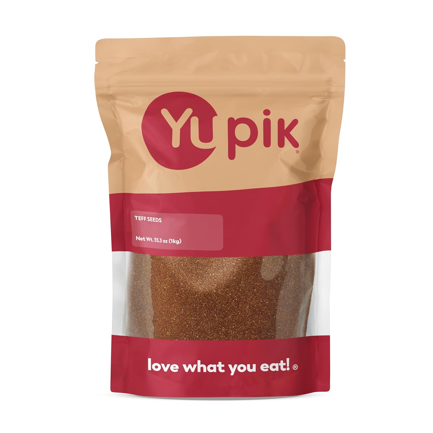 Yupik Teff Seeds, 2.2 lb (35.2 oz), GMO-Free, Gluten-Free, Kosher, Vegan, Raw, Fine Whole Grains, Unsalted, Unroasted, Wheat Alternative, Source of Fiber  Iron, Ideal for Cooking  Baking