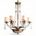 Chandelier Lighting Fixture for Home Décor – Metal and Glass – 50 x 50 x 80cm