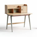 Wood Desk with Storage Space for Home Office – MDF and Pine – 120 x 60 x 90cm