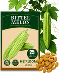 25+ USA Premium Bitter Melon Seeds for Planting (Bitter Gourd), Non-GMO Seeds – Up to 16 inches Fast Growing – High-Yielding, Extra Long, Authentic Flavor, Heirloom