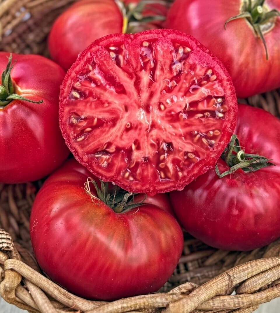 Marde Ross  Company Pink Ponderosa Heirloom Tomato Seeds - Large Tomato - One of the Most Delicious Tomatoes for Home Growing, Non GMO - Neonicotinoid-Free