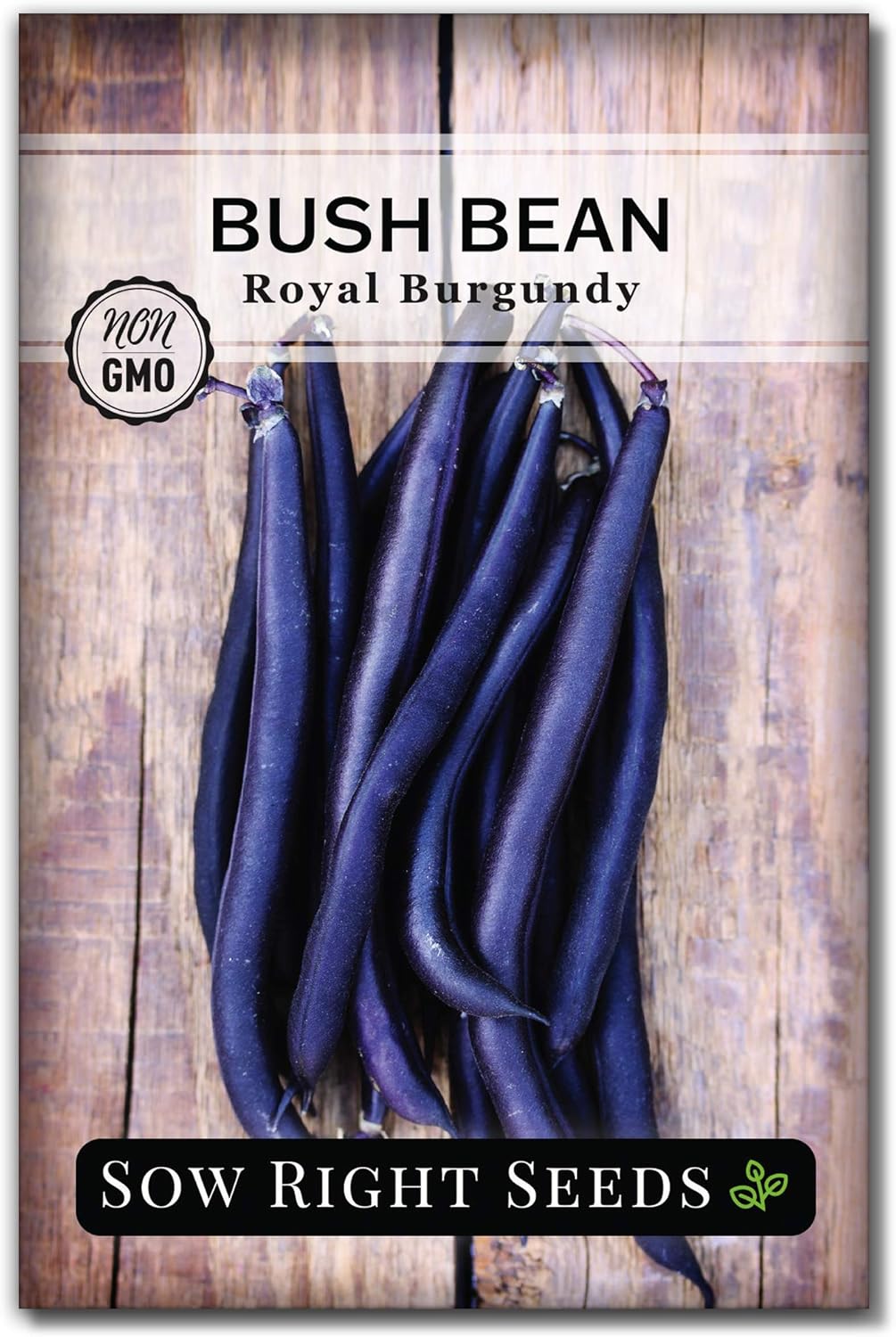 Sow Right Seeds - Royal Burgundy Bean Seeds for Planting - Non-GMO Heirloom Packet with Instructions to Plant an Outdoor Home Vegetable Garden - Stringless Variety - Dark Color and an Abundant Harvest(1)