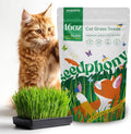Seedphony Cat Grass Seed Mix – 16 oz Pack with 20,500 Non-GMO Heirloom Seeds for Cats, Barley, Oat, Rye  Wheatgrass for Indoor Growing, Fresh Pet Grass for Digestion  Hairball Control(Cat Grass Seeds 16oz)